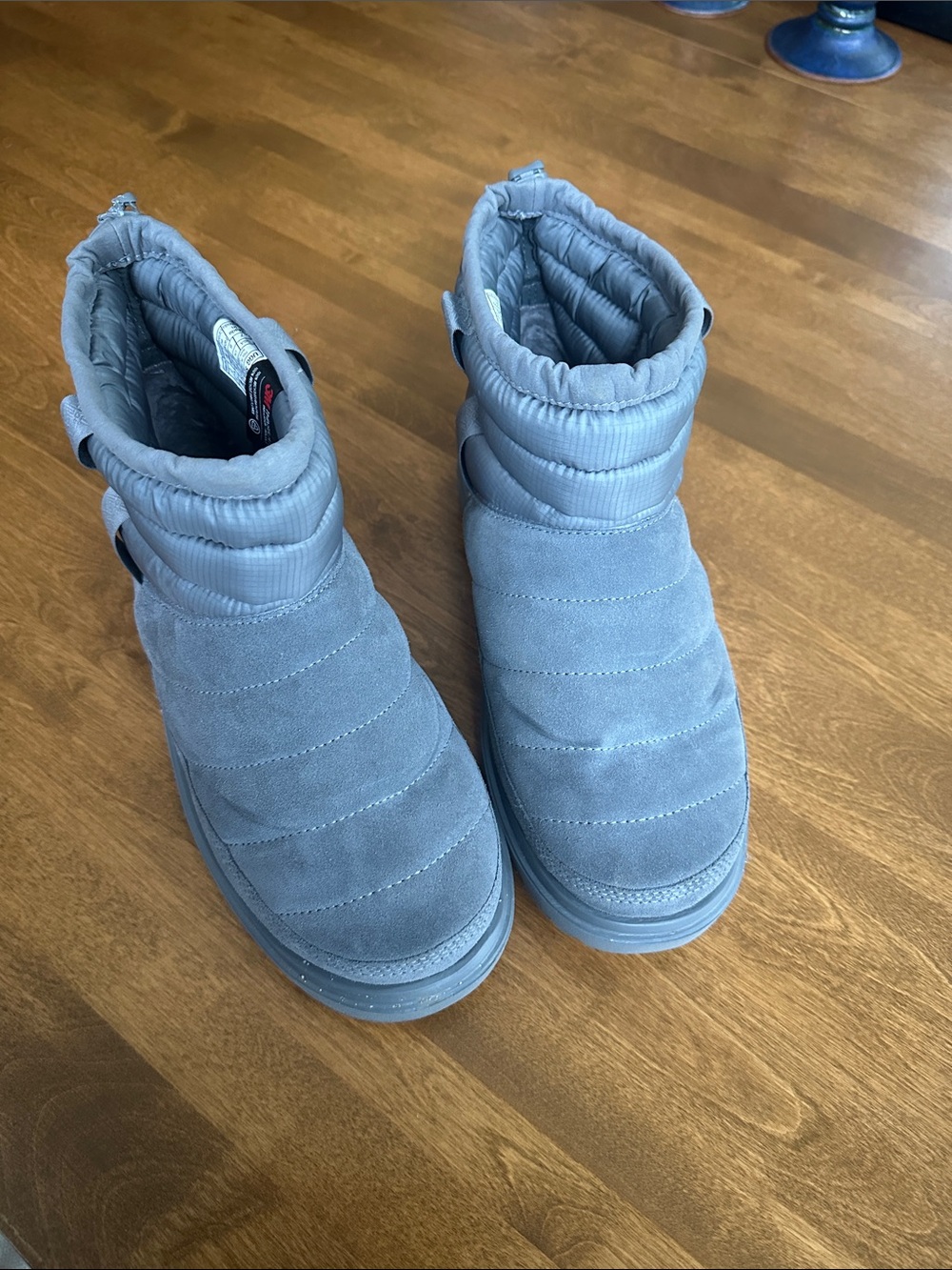 UGG suede and nylon bungee boots EUC